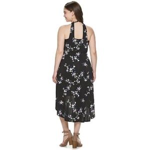 Candies Dress Womens Size Black Floral High Low Sleeveless size xl